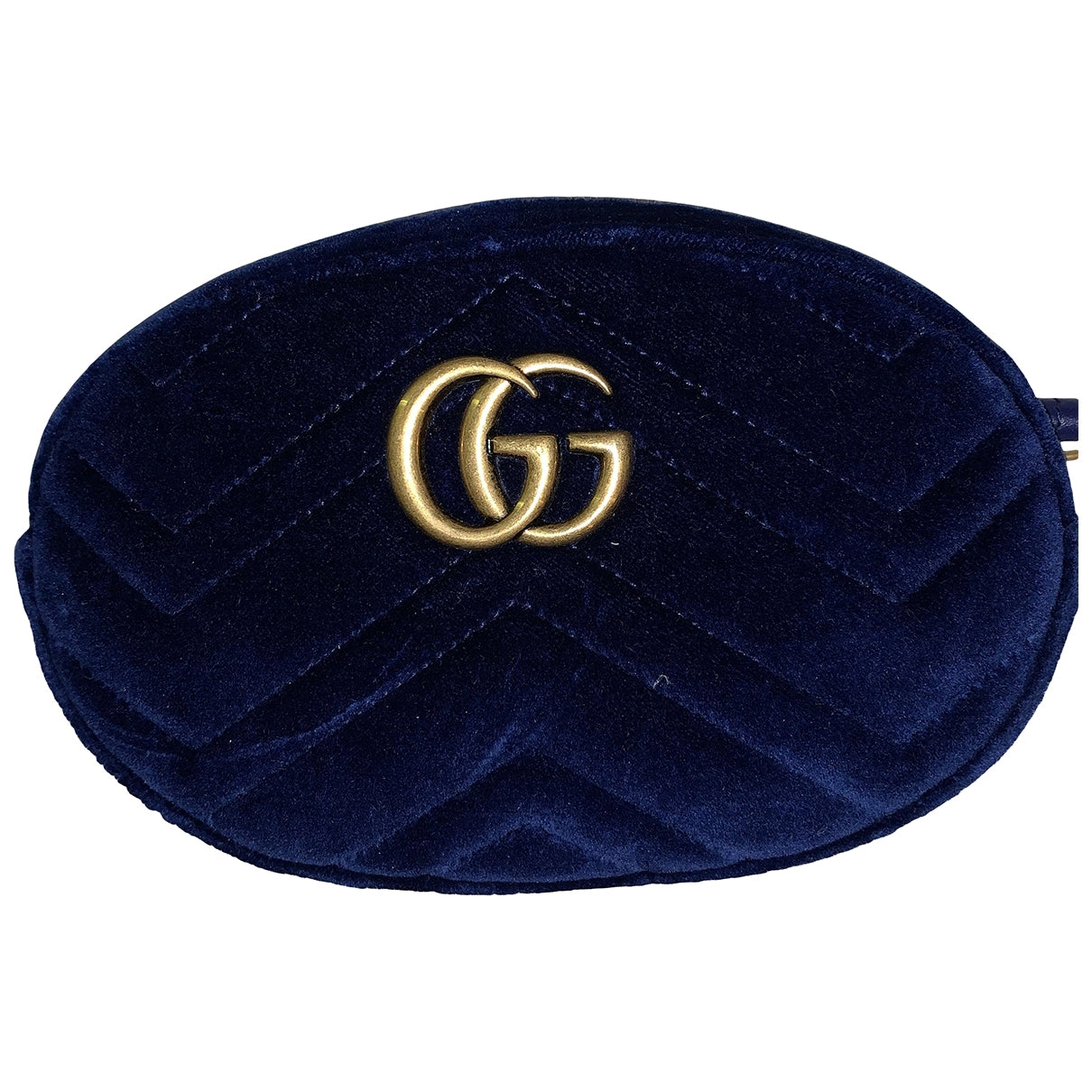 Gucci marmont navy velvet clutch bag