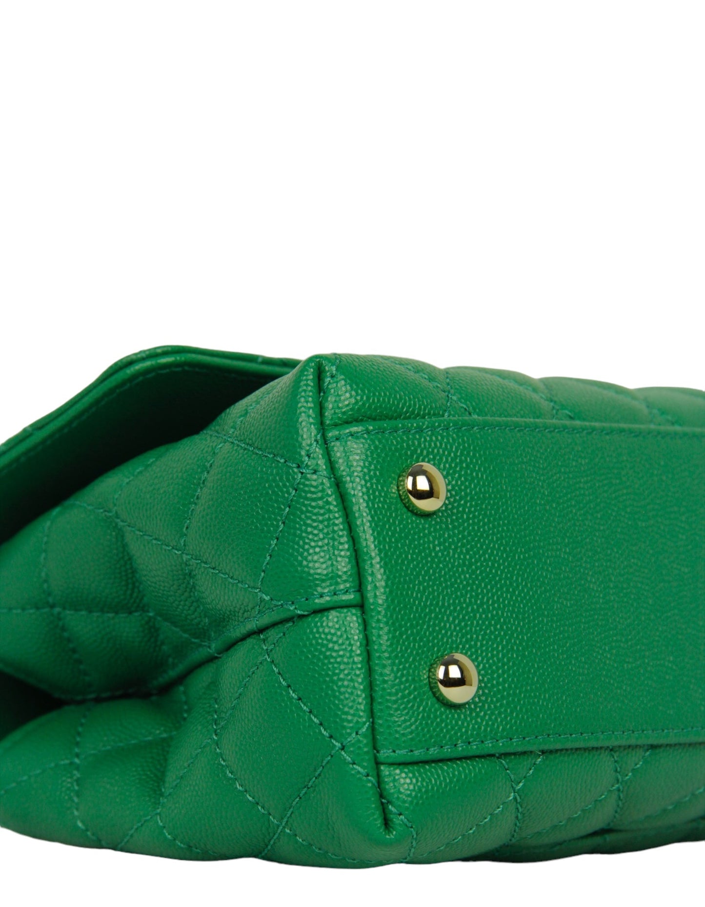 Chanel 2024 Green Caviar Mini Coco Handle Flap Bag