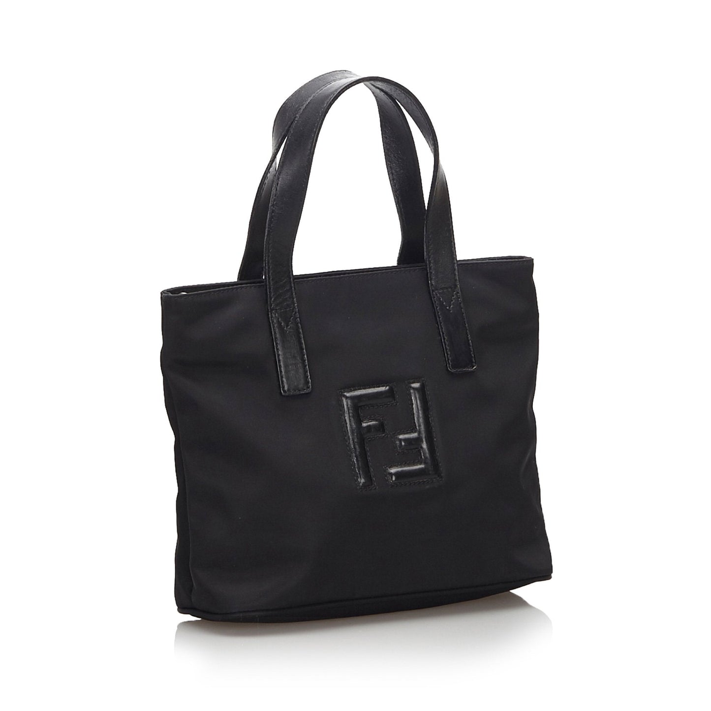 Fendi Black Nylon Fabric Satchel Italy