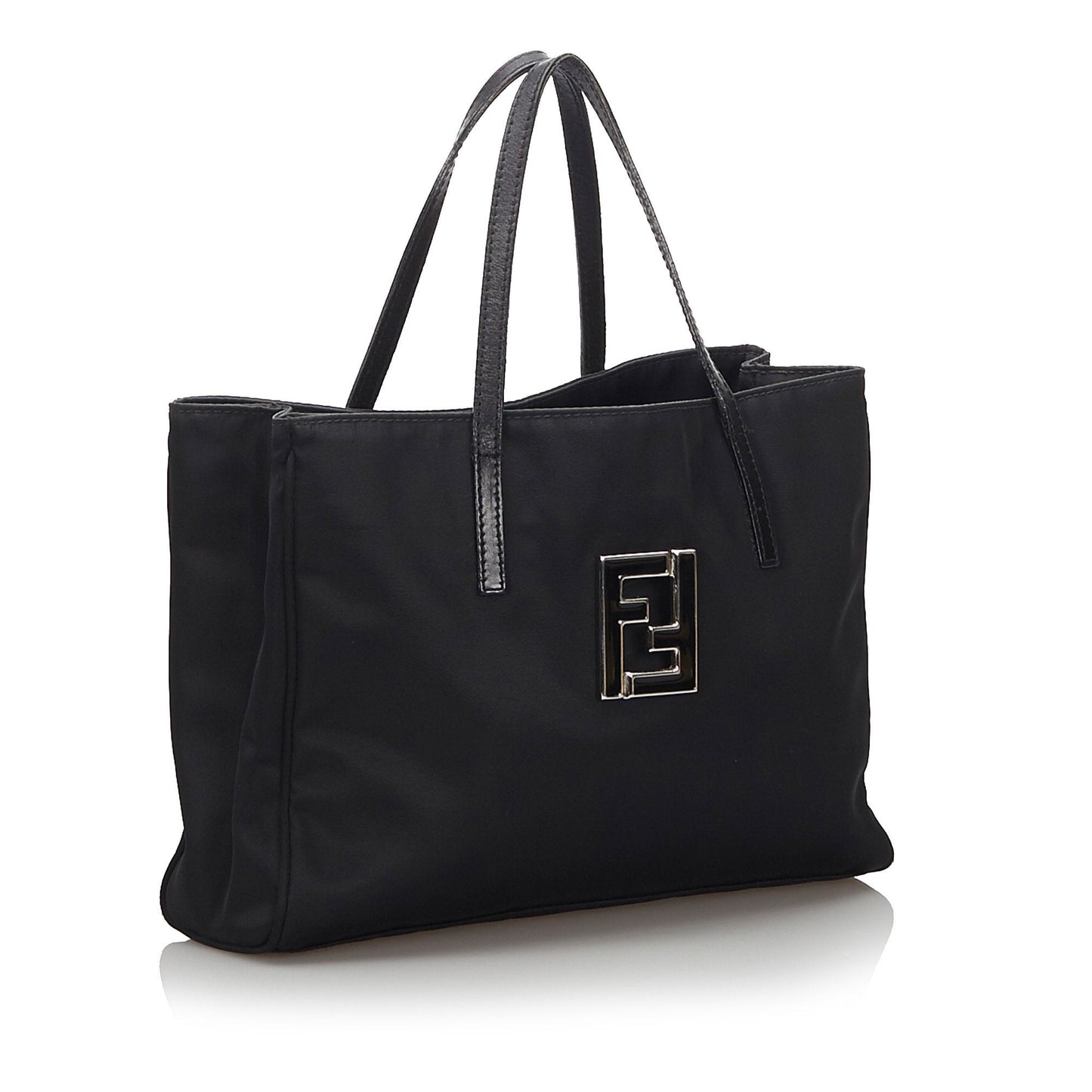 Fendi Black Nylon Fabric Tote Bag Italy