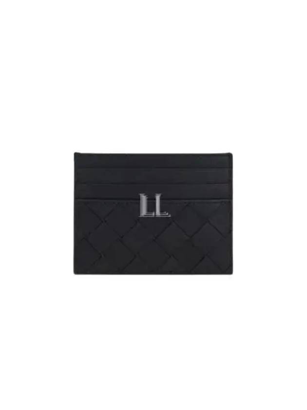 Luxury Bottega Veneta Intrecciato Leather Card Wallet Midnight Blue