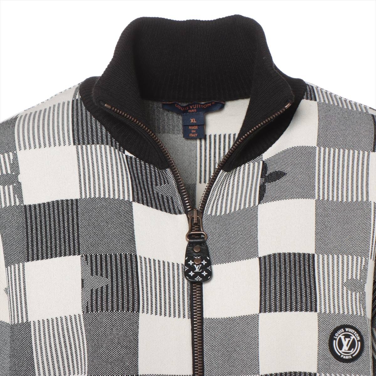 Louis Vuitton 23SS Lon x Nylon Jacket XL Grey x White Monogram Damier