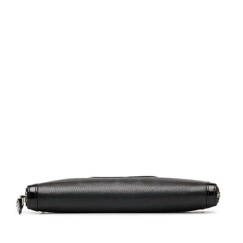 Chanel Coco Long Wallet Black Leather Chanel