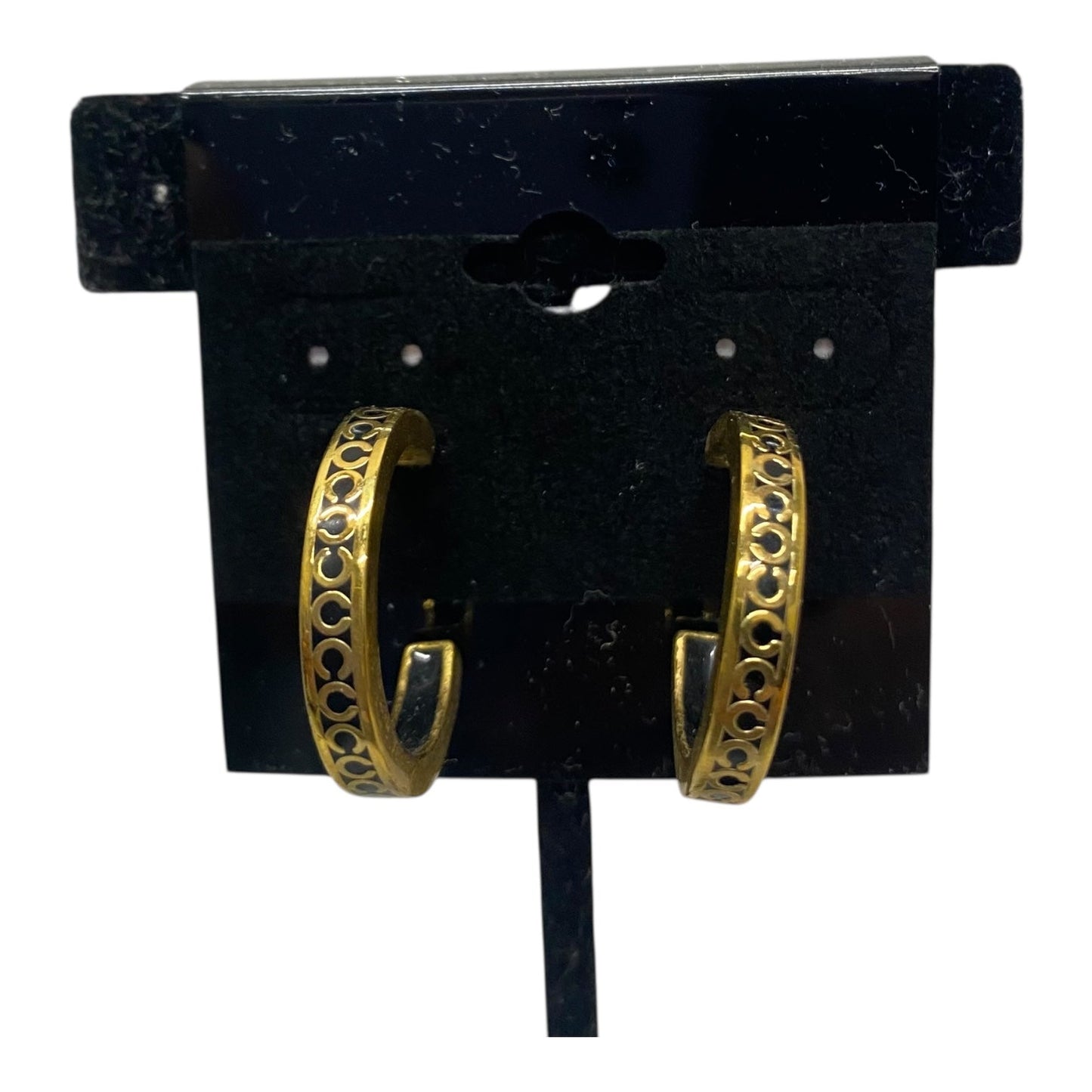 Earrings Designer By Coach In Gold