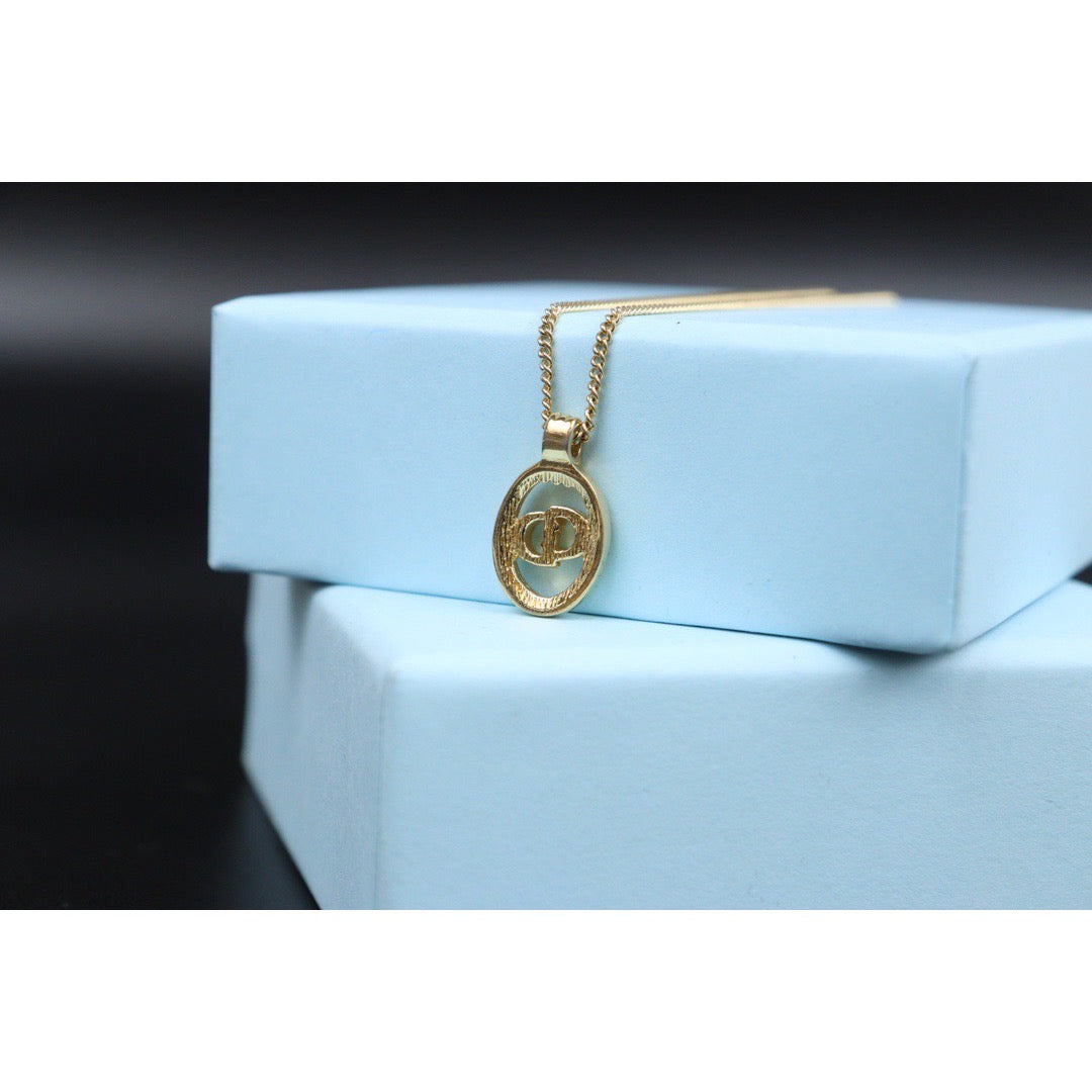 Rank AB | Dior CD Necklace Gold Plated |V24030755