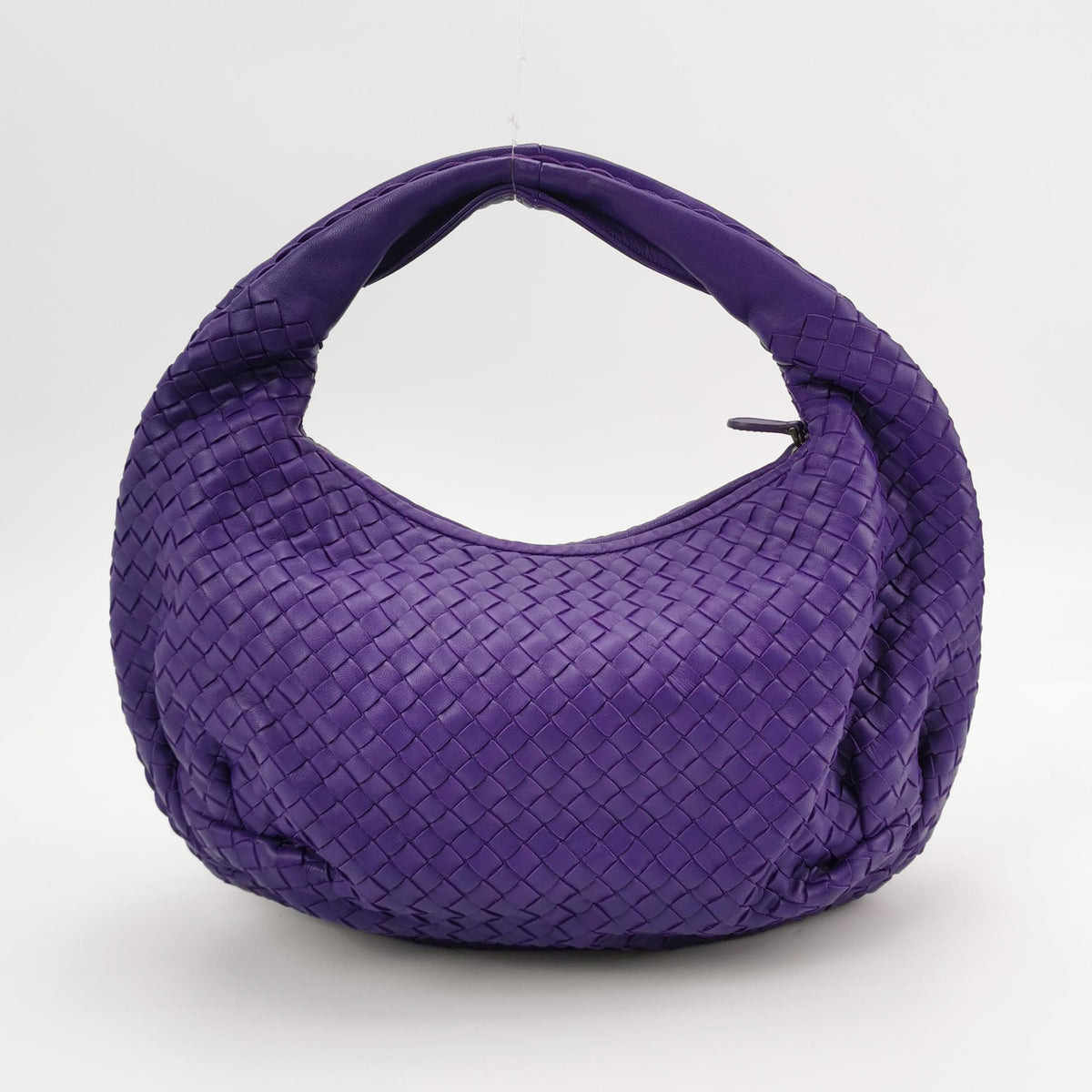 Bottega Veneta Belly Hobo Intrecciato Lambskin Leather Purple Medium 40cm