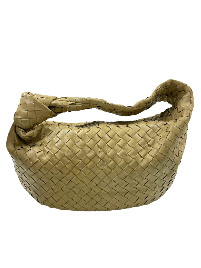 Bottega Veneta Jodie Small Beige Lambskin Leather