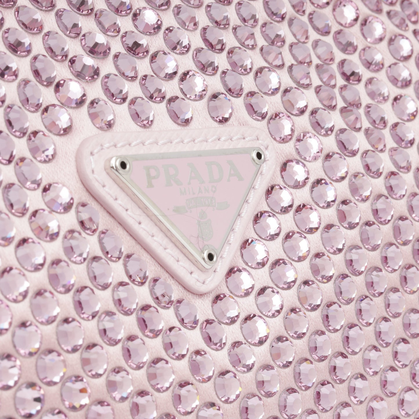 Satin Mini Bag with Crystals