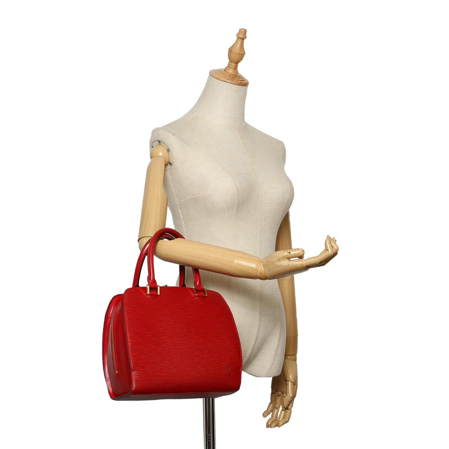 Louis-Vuitton Epi Pont Neuf Tote in Red