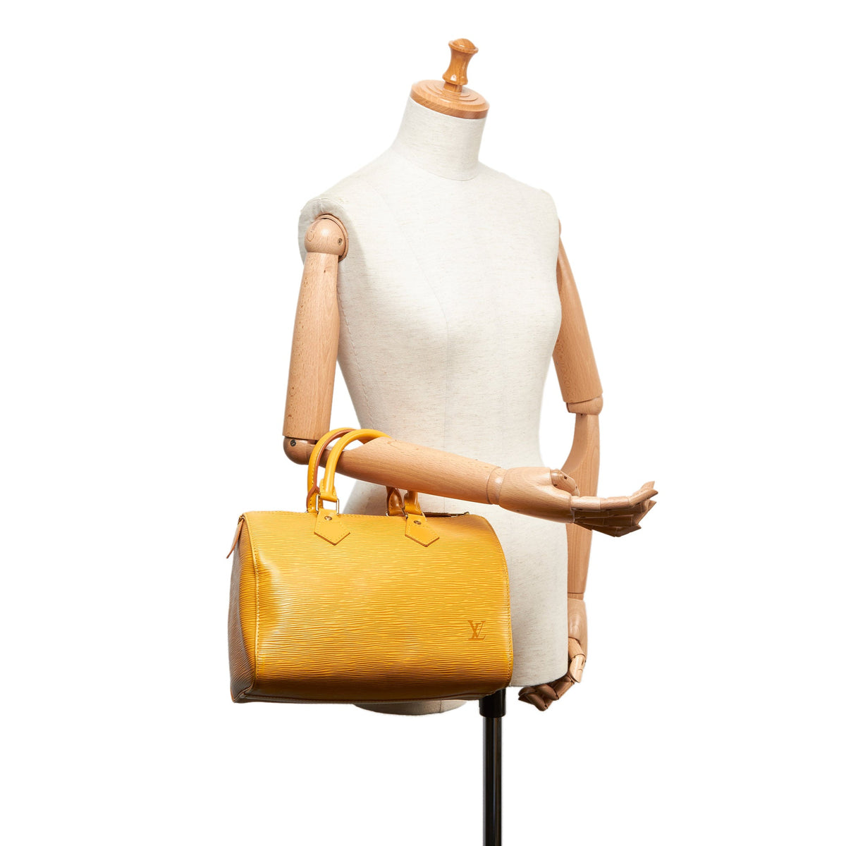 Louis-Vuitton Yellow Epi Leather Body Speedy 25
