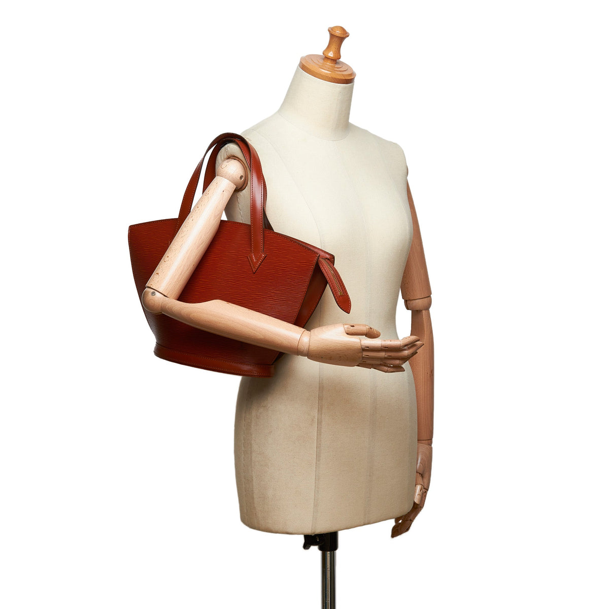 Louis-Vuitton Epi Saint Jacques Short Strap PM in Brown with GHW