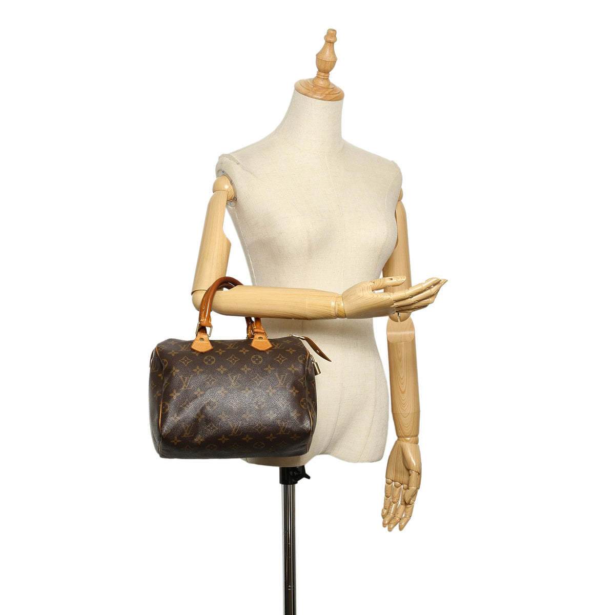 Louis-Vuitton Monogram Speedy 25 Brown
