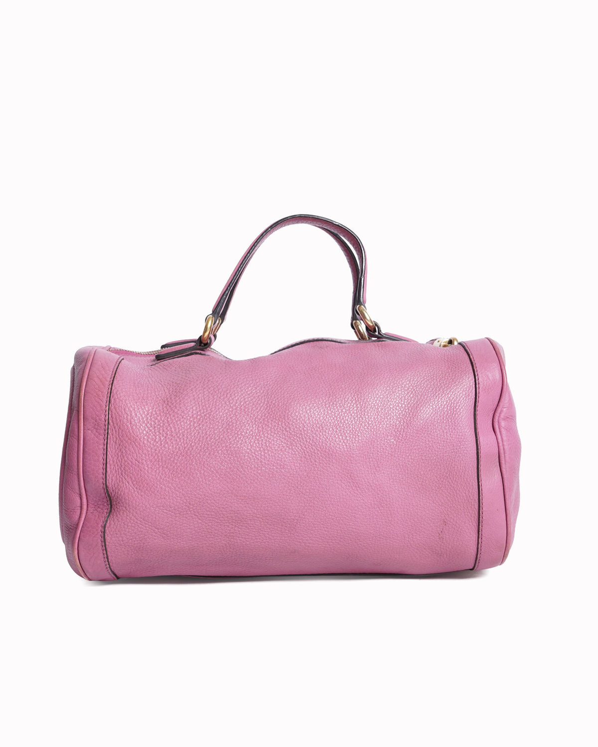 Gucci Pink Pebbled Leather Soho Boston Bag