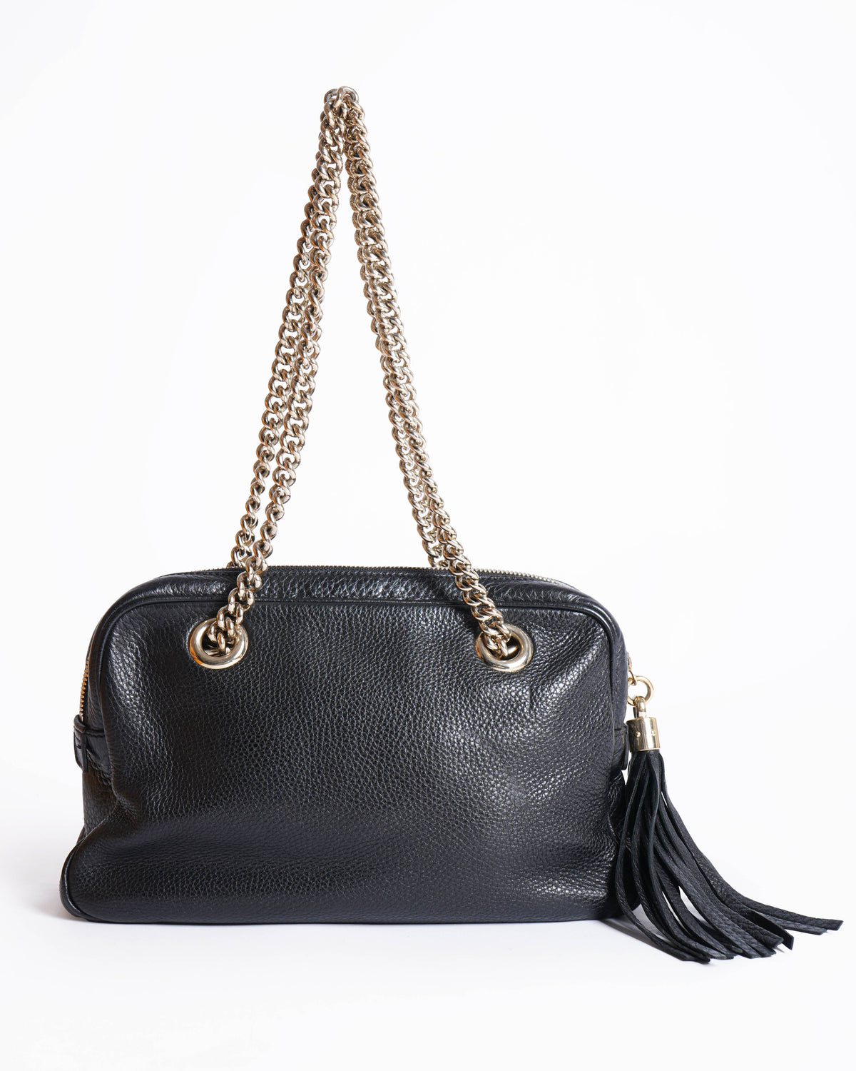 Gucci Black Leather Soho Chain Shoulder Bag