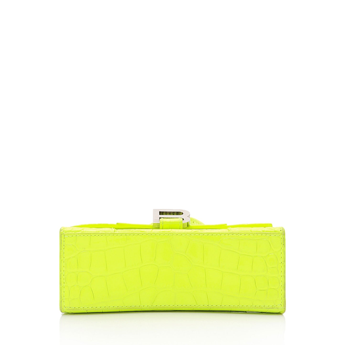 Balenciaga Shiny Croc Embossed Calfskin Hourglass XS Satchel (SHF-vSVXrb)