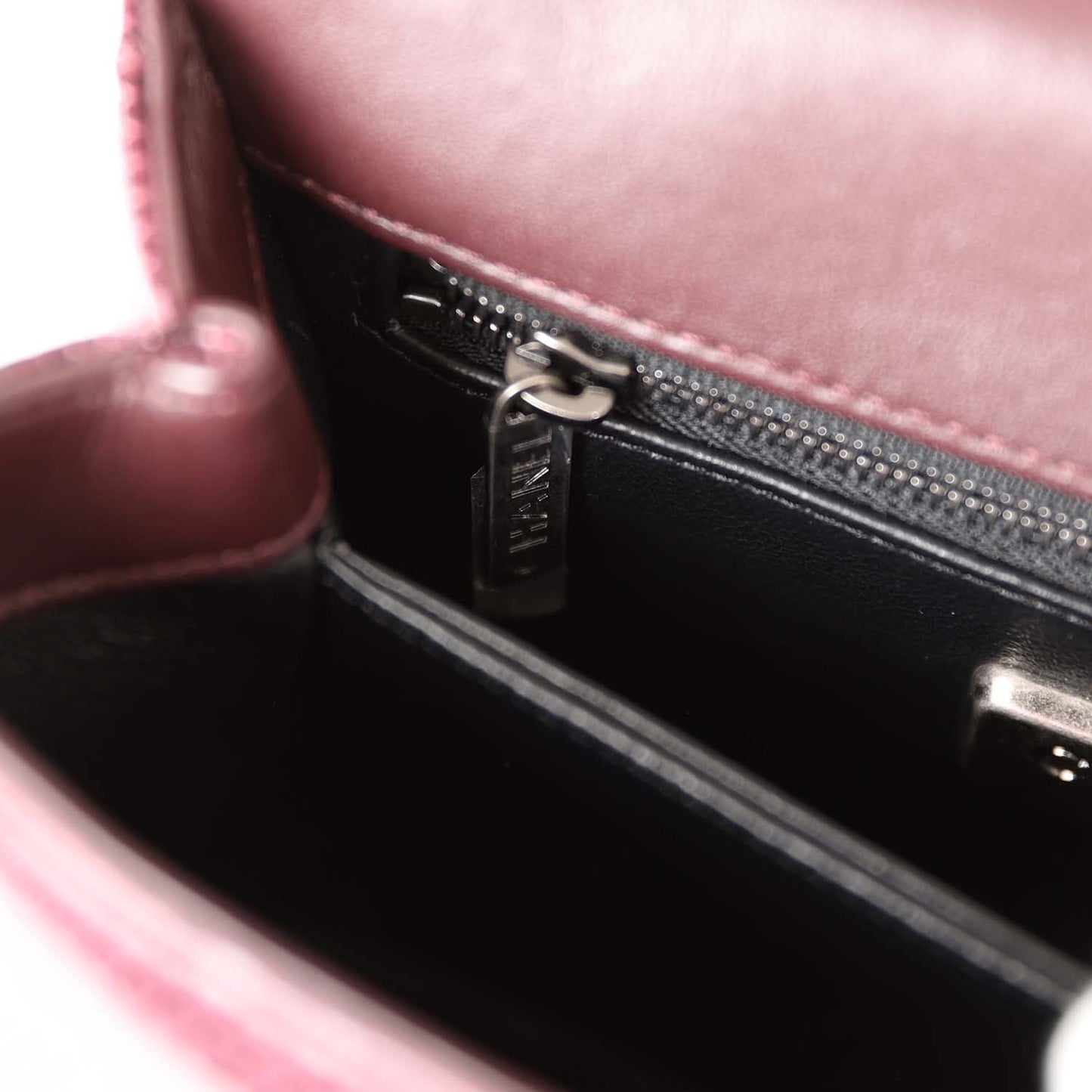 Chanel Mini Coco Handle Burgundy Lizard Ruthenium Hardware