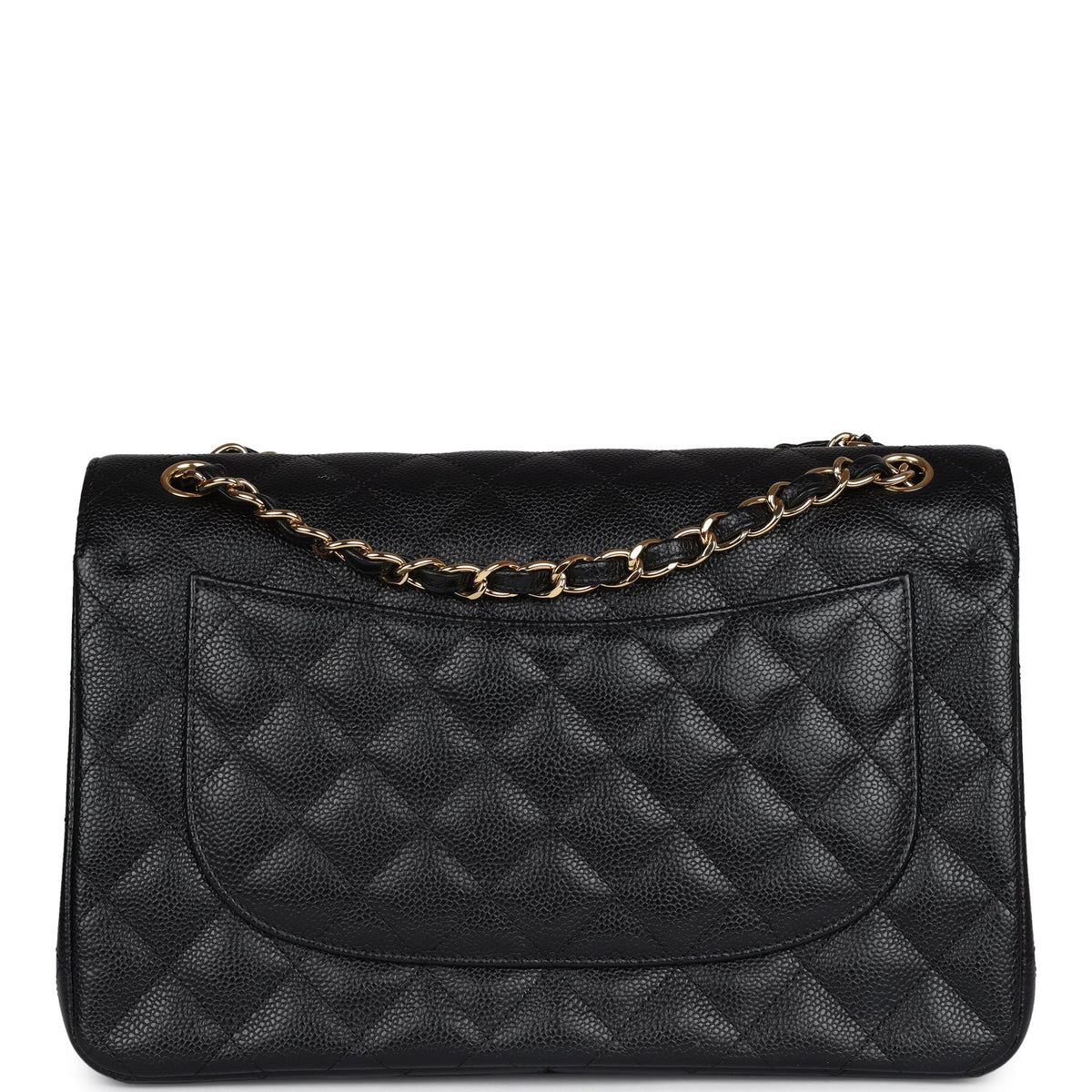 Chanel Jumbo Classic Double Flap Bag Black Caviar Gold Hardware