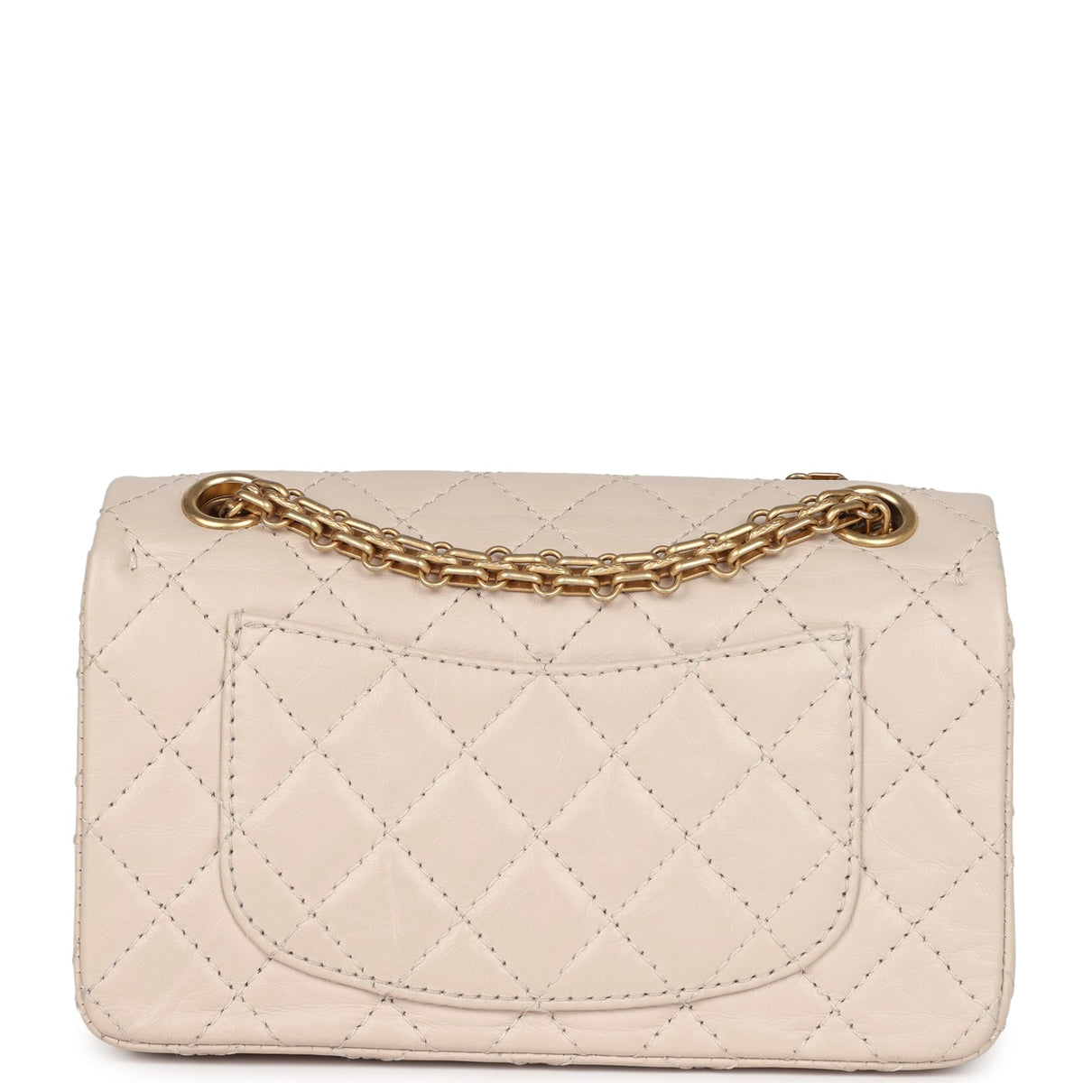 Chanel Mini Reissue 224 2.55 Flap Bag Beige Aged Calfskin Antique Gold Hardware