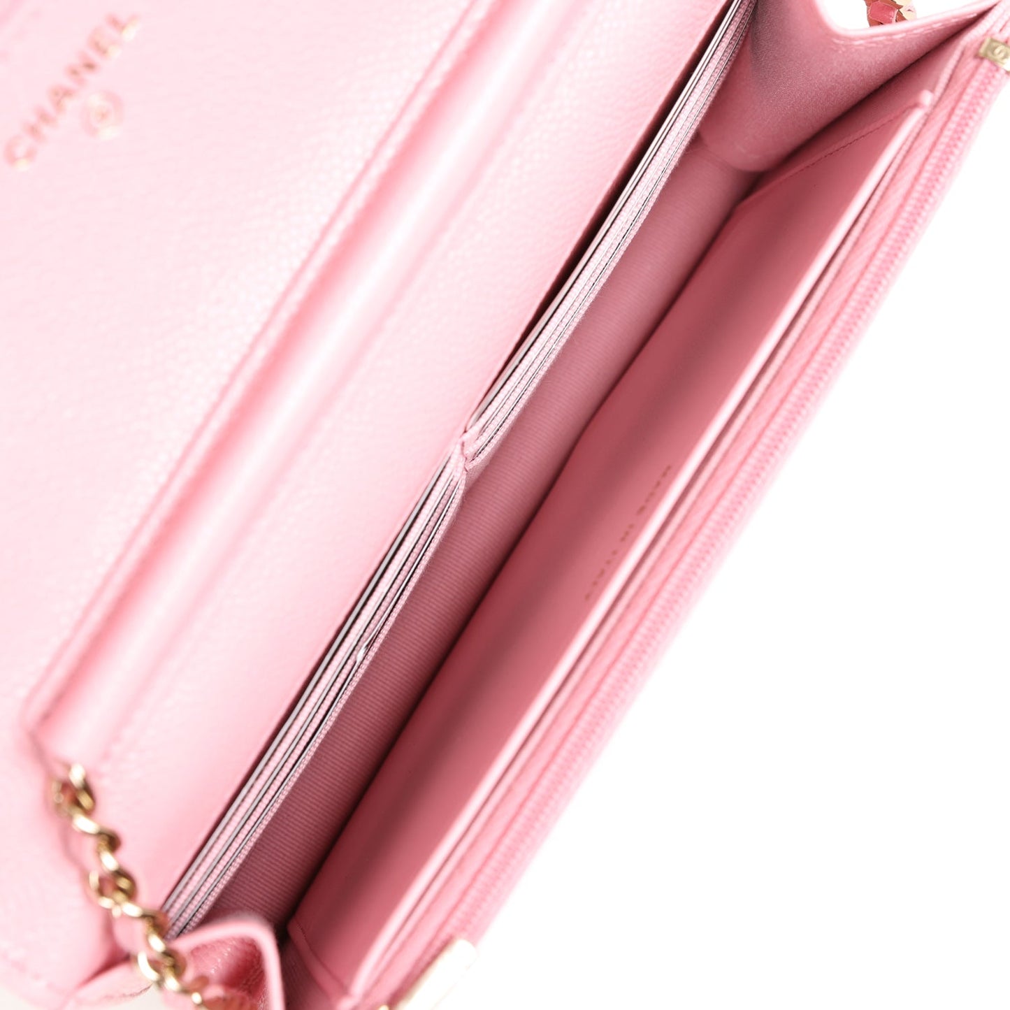 Chanel Wallet On Chain WOC Pink Caviar Gold Hardware