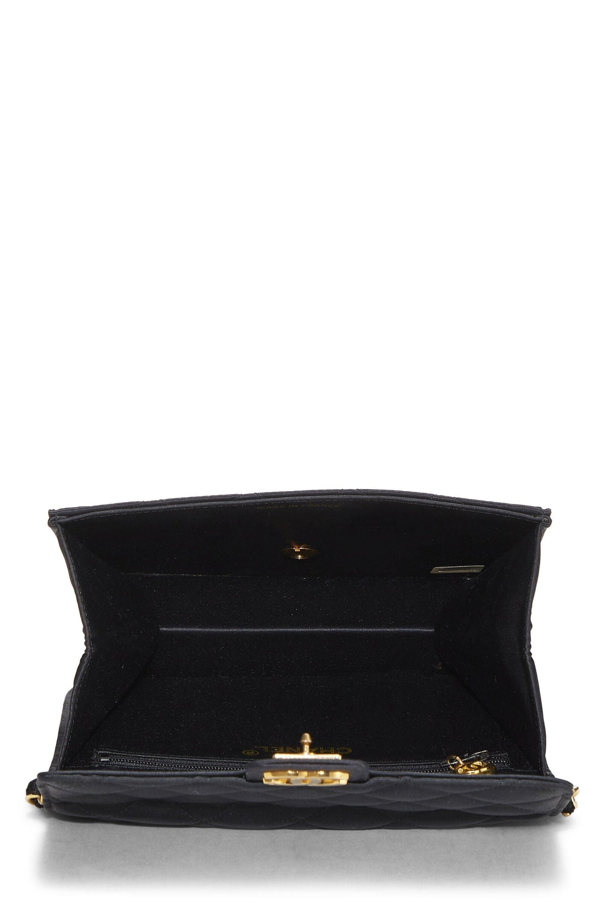 CHANEL CLASSIC QUILTED SATIN FLAP MINI SHOULDER BAG