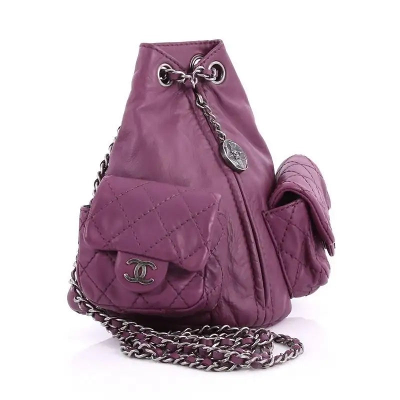 CHANEL CC QUILTED LAMBSKIN MINI BACKPACK