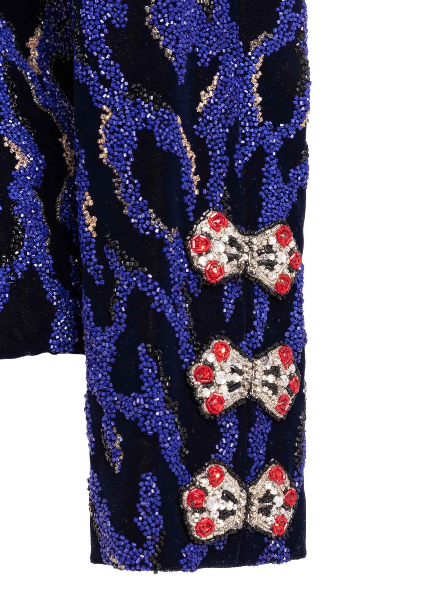 Chanel Haute Couture Beaded Swarovski Fitted Jacket Blue