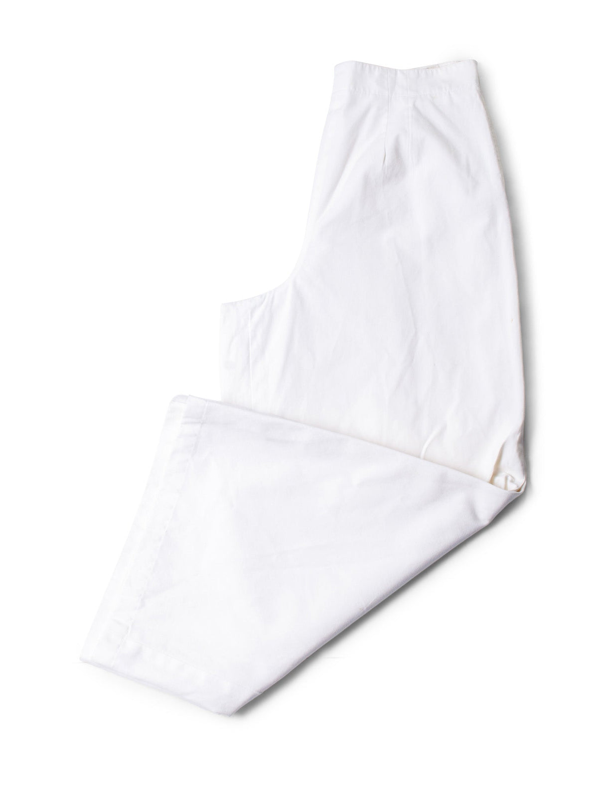 Chanel Logo High Wasted Wide Sailor Pants White