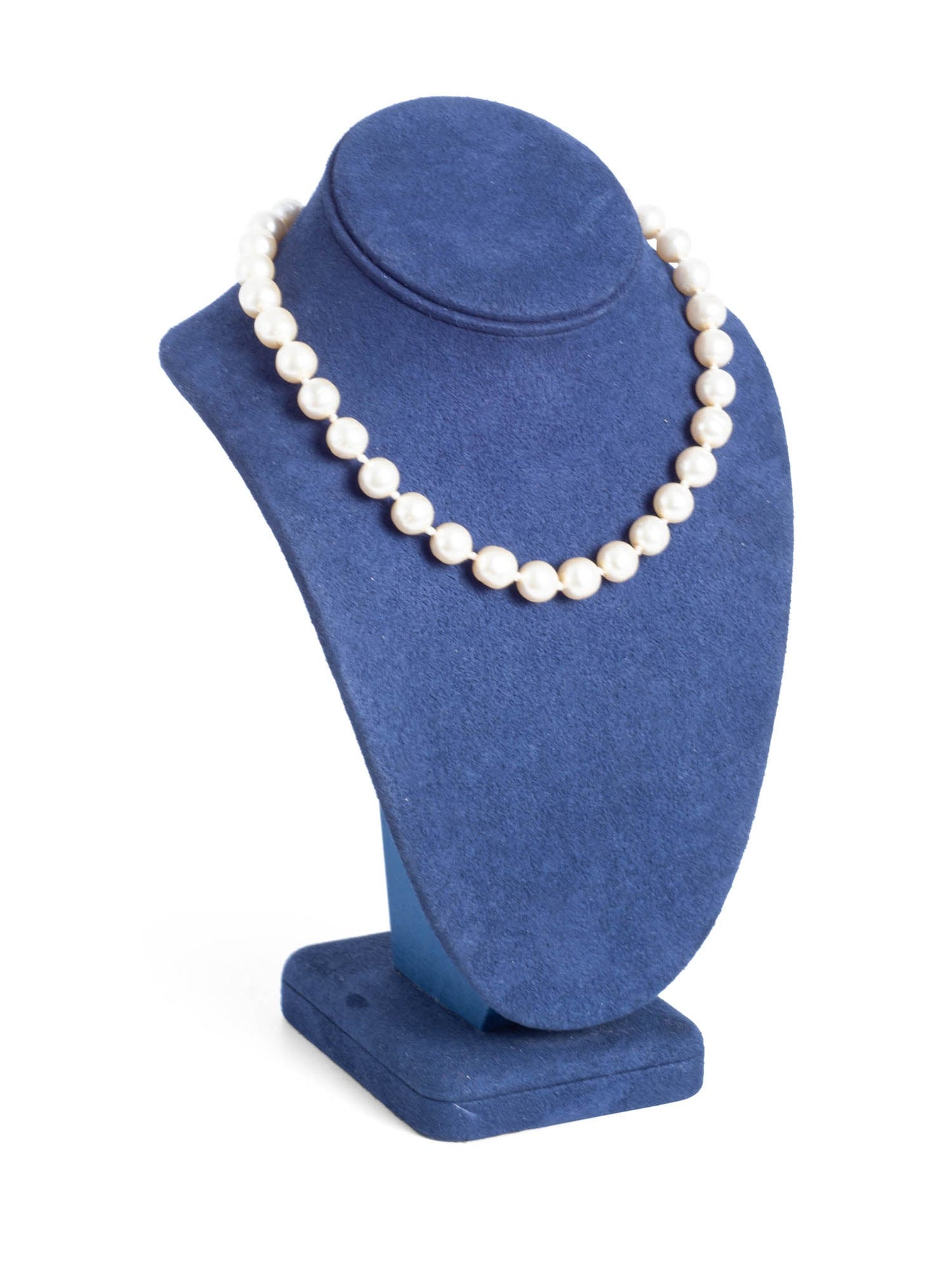 Chanel Vintage Pearl Necklace Silver Red