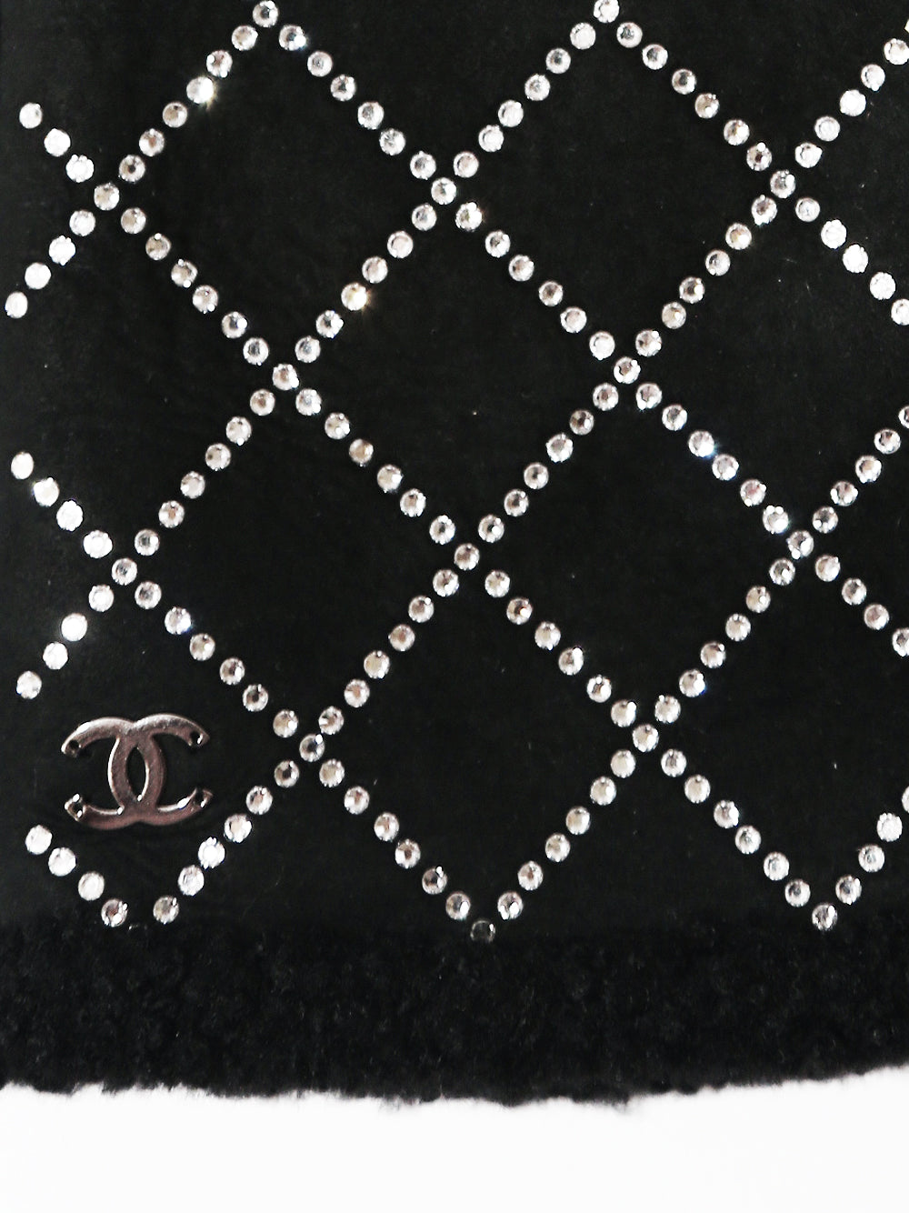 Crystal Studded Black Handwarmers
