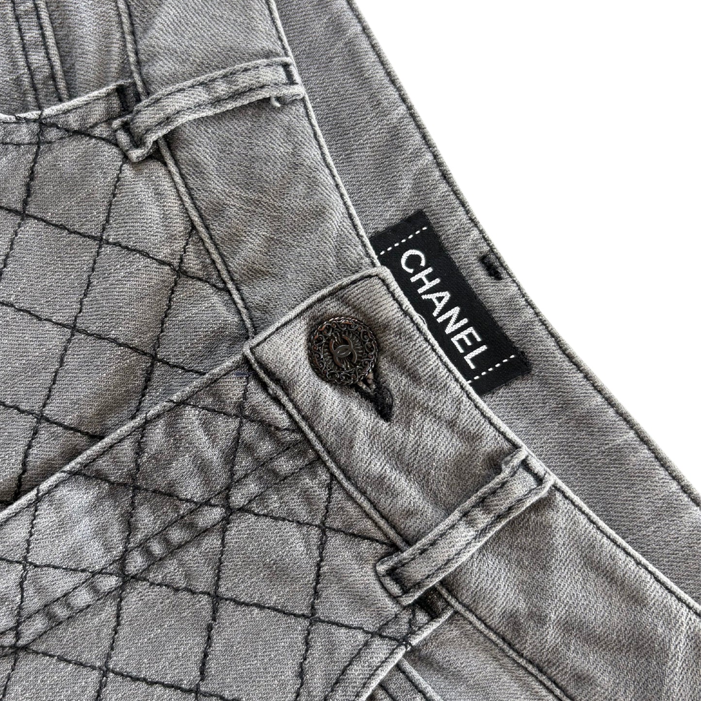 Chanel Quilted Skinny Jeans - Women's 38