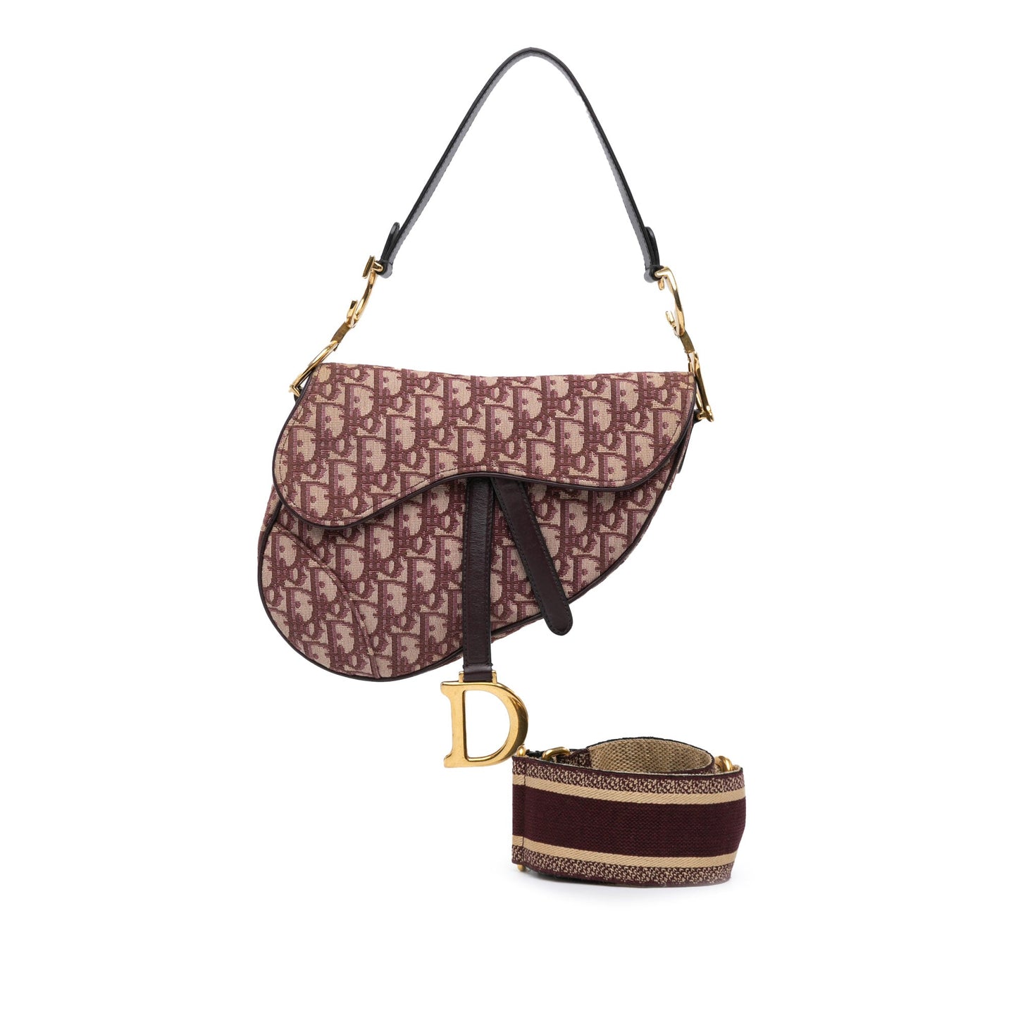 Oblique Canvas Saddle Bag