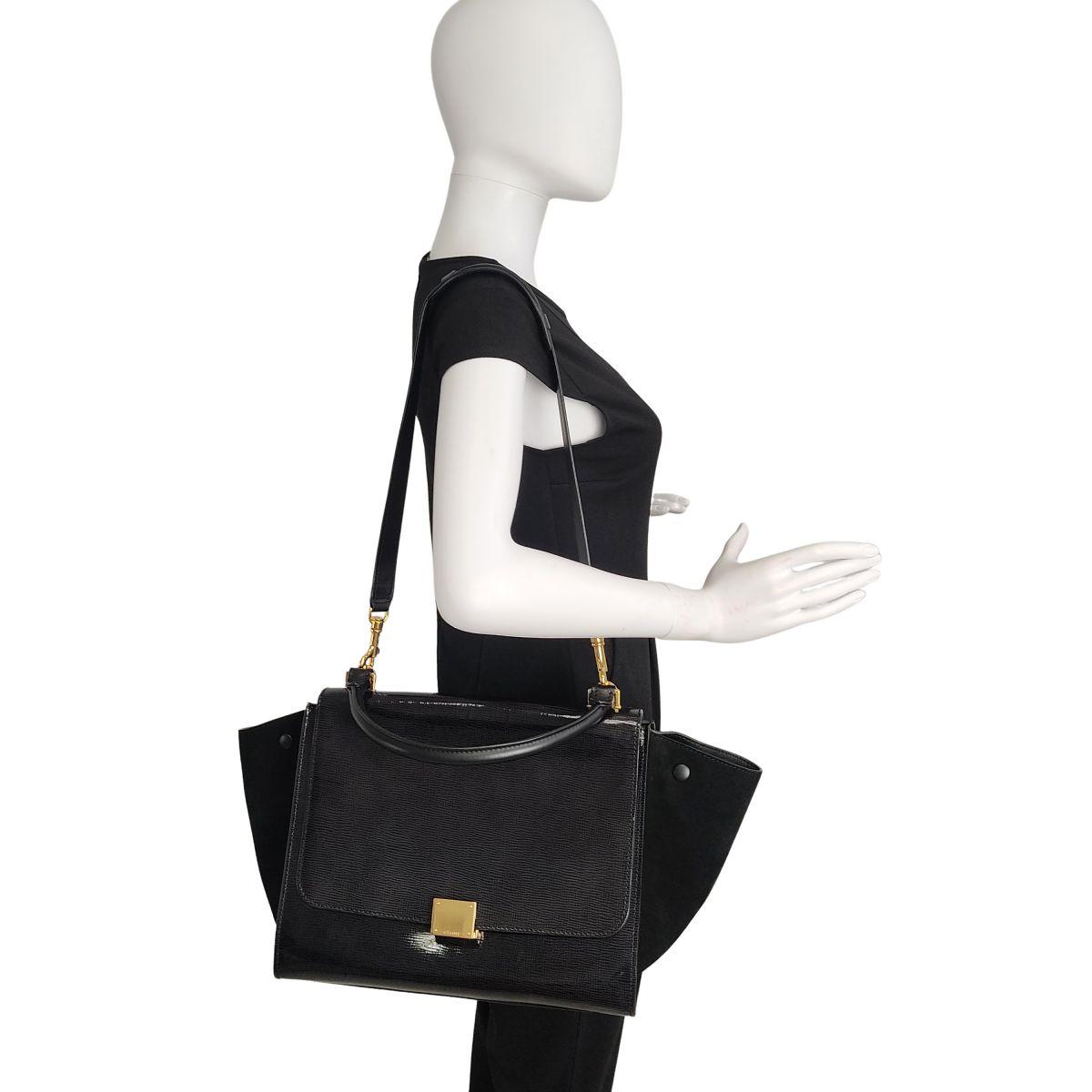Celine Trapeze bag in black patent leather
