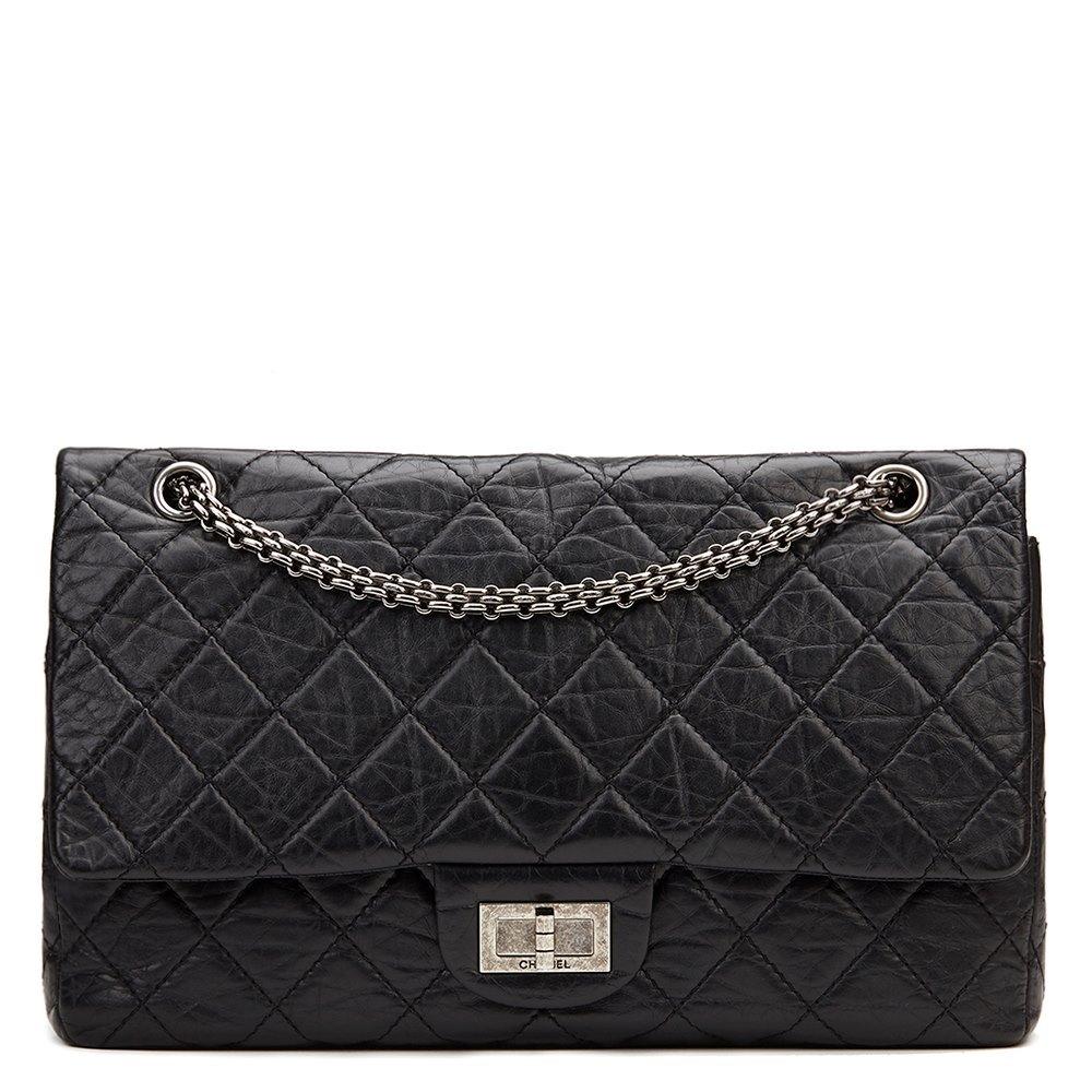 Chanel 2.55 Aged Calfskin HandBag Black