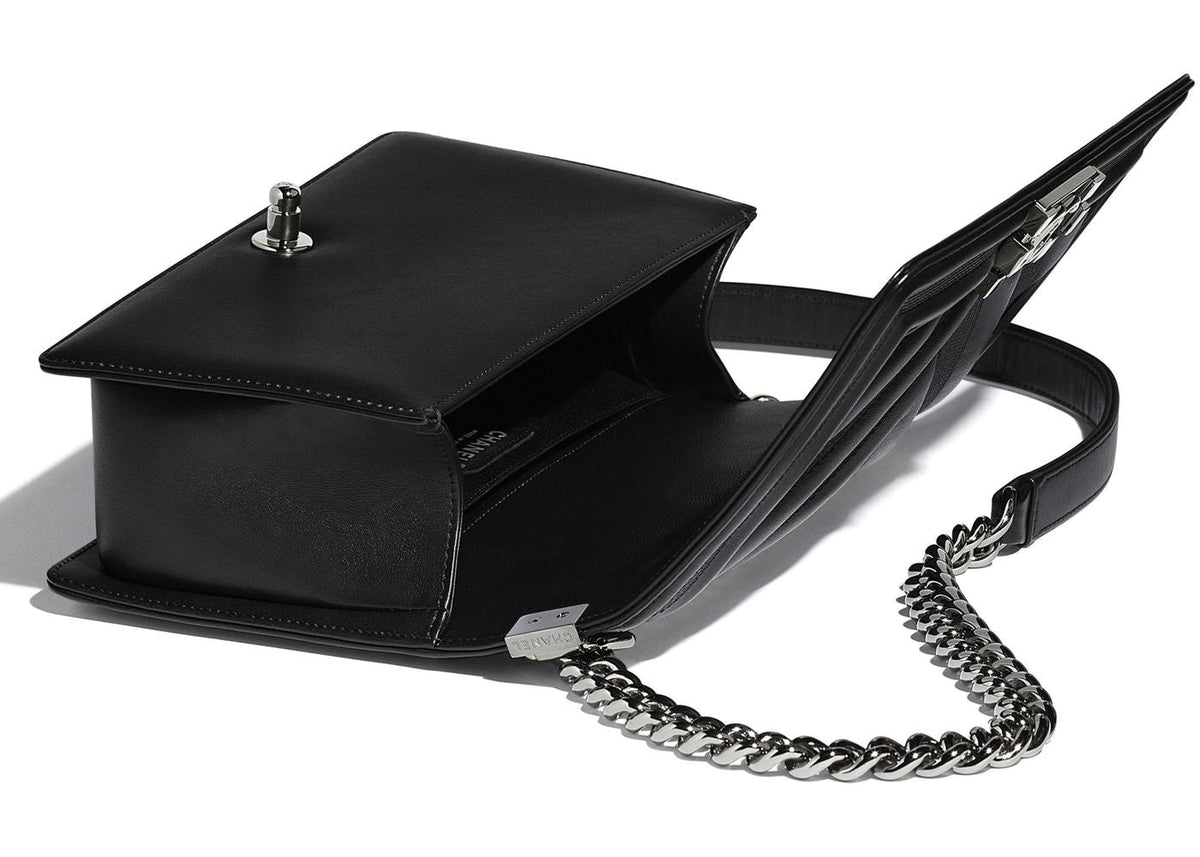 Chanel Boy HandBag Calfskin Ruthenium best quality