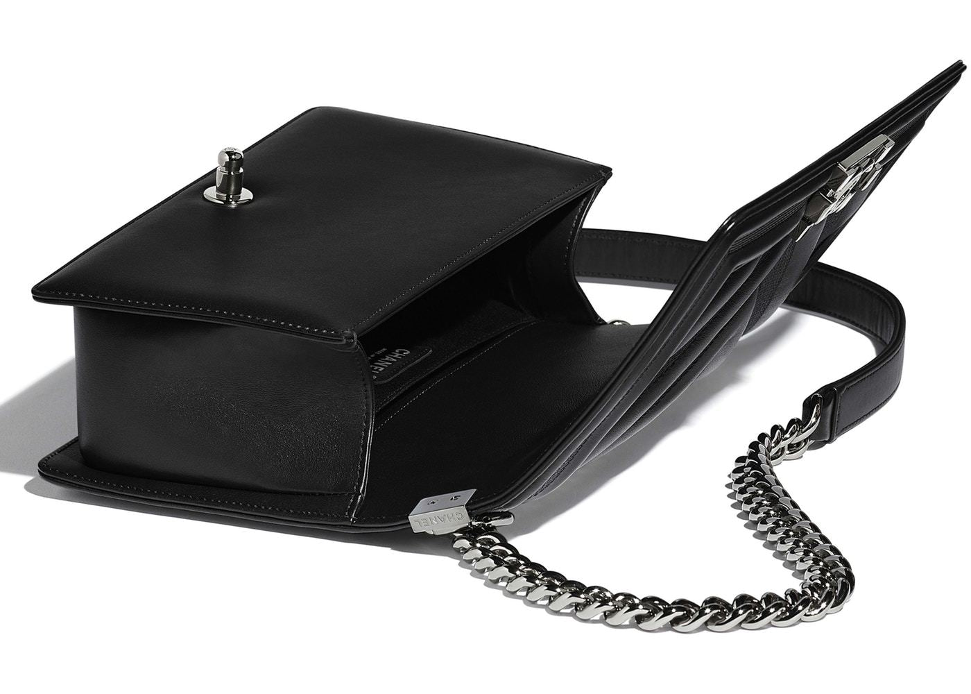 Chanel Boy HandBag Calfskin Ruthenium