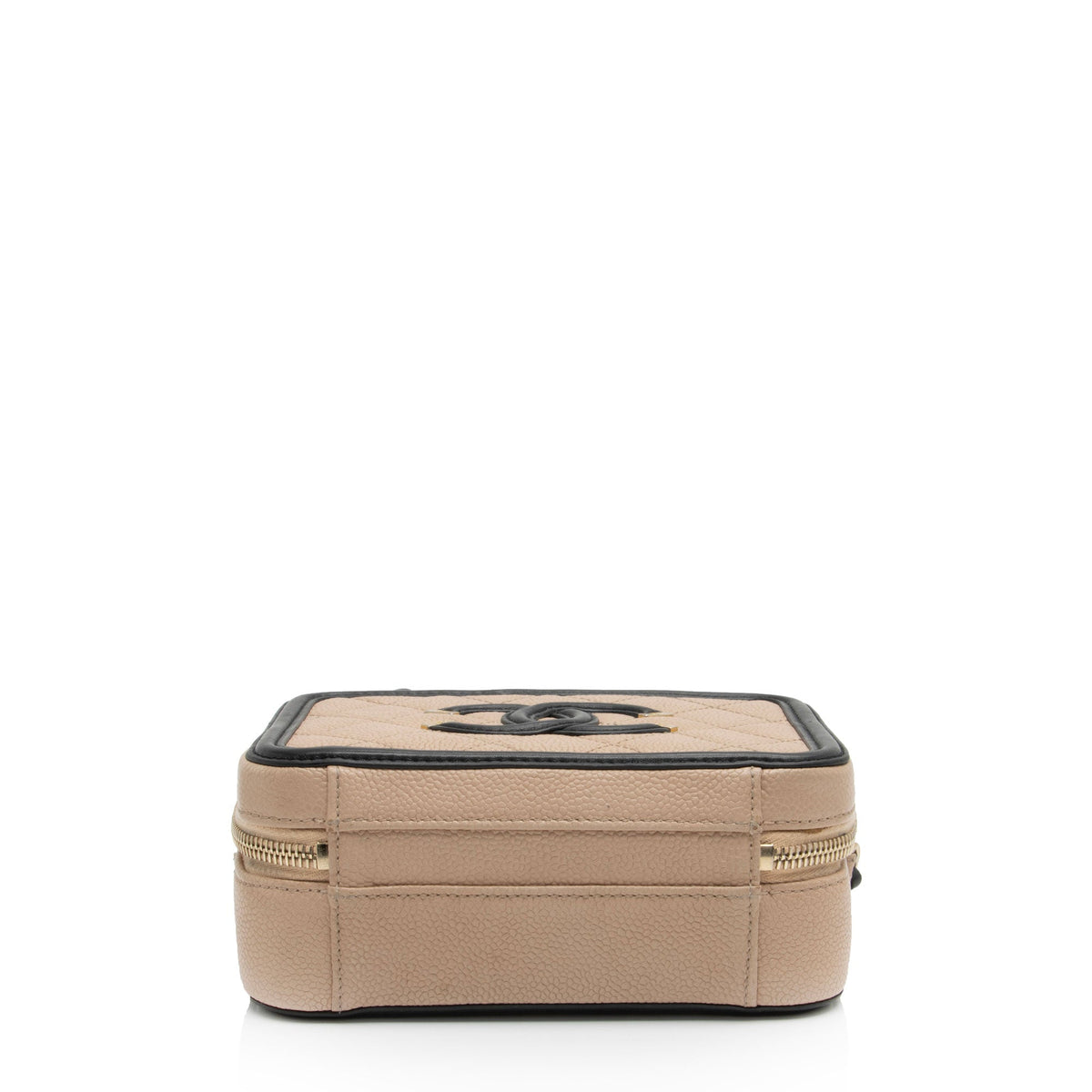 Chanel Caviar Leather CC Filigree Small Vanity Case (SHF-EhFdu3)