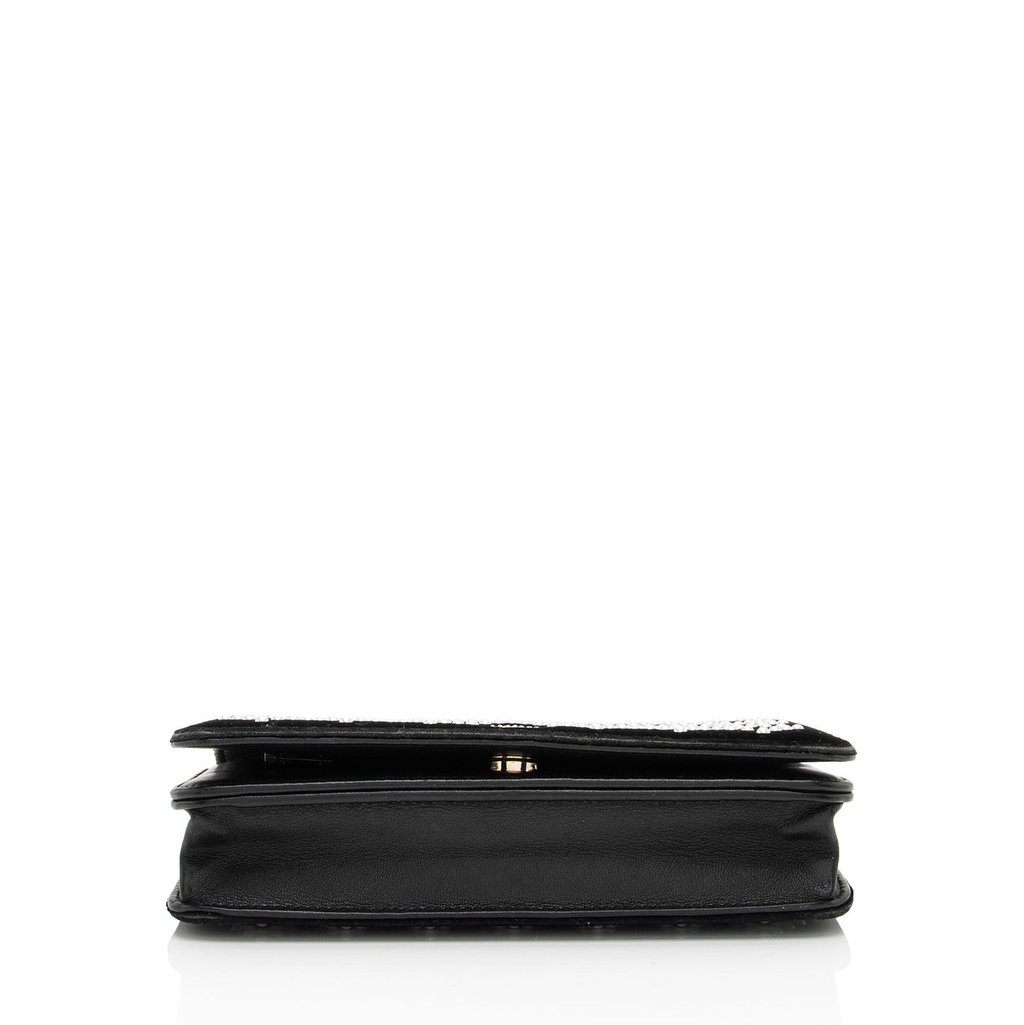 Chanel Velvet Pearl Embellished Wallet on Chain (SHF-aGIZaD)