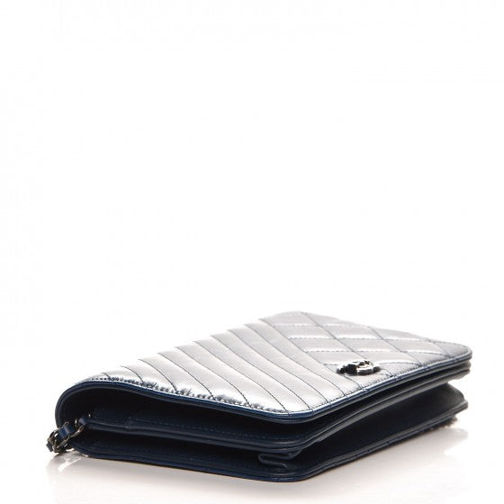 Chanel Glazed Calfskin Quilted Coco Boy Wallet On Chain WOC