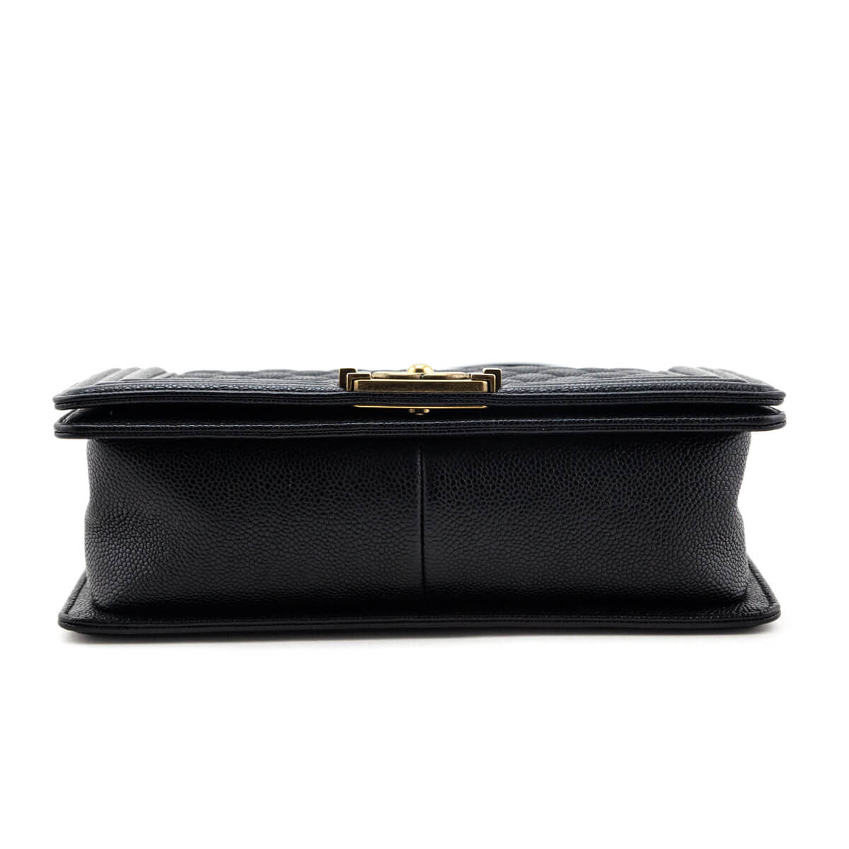 Chanel Black Quilted Caviar Medium Boy Flap Bag