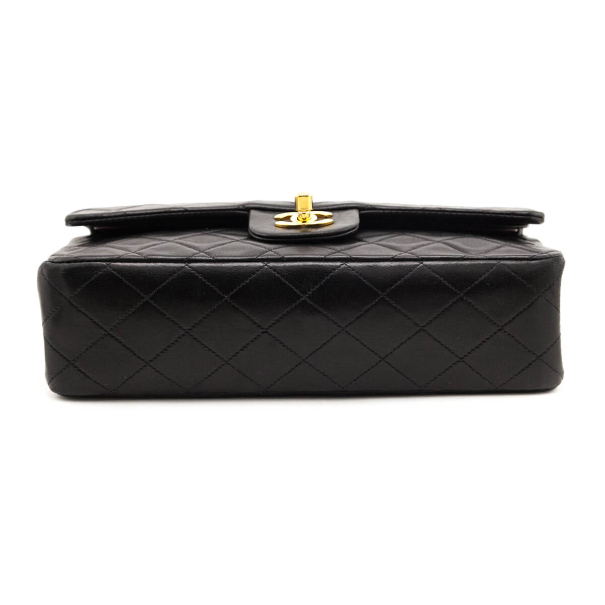Chanel Black Quilted Lambskin Vintage Medium Classic Double Flap Bag