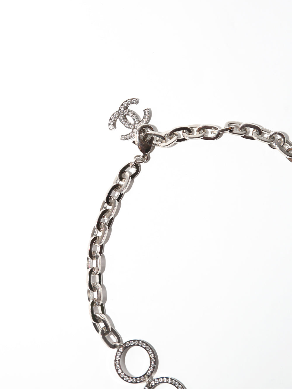 Strass CC Silver Collar Necklace