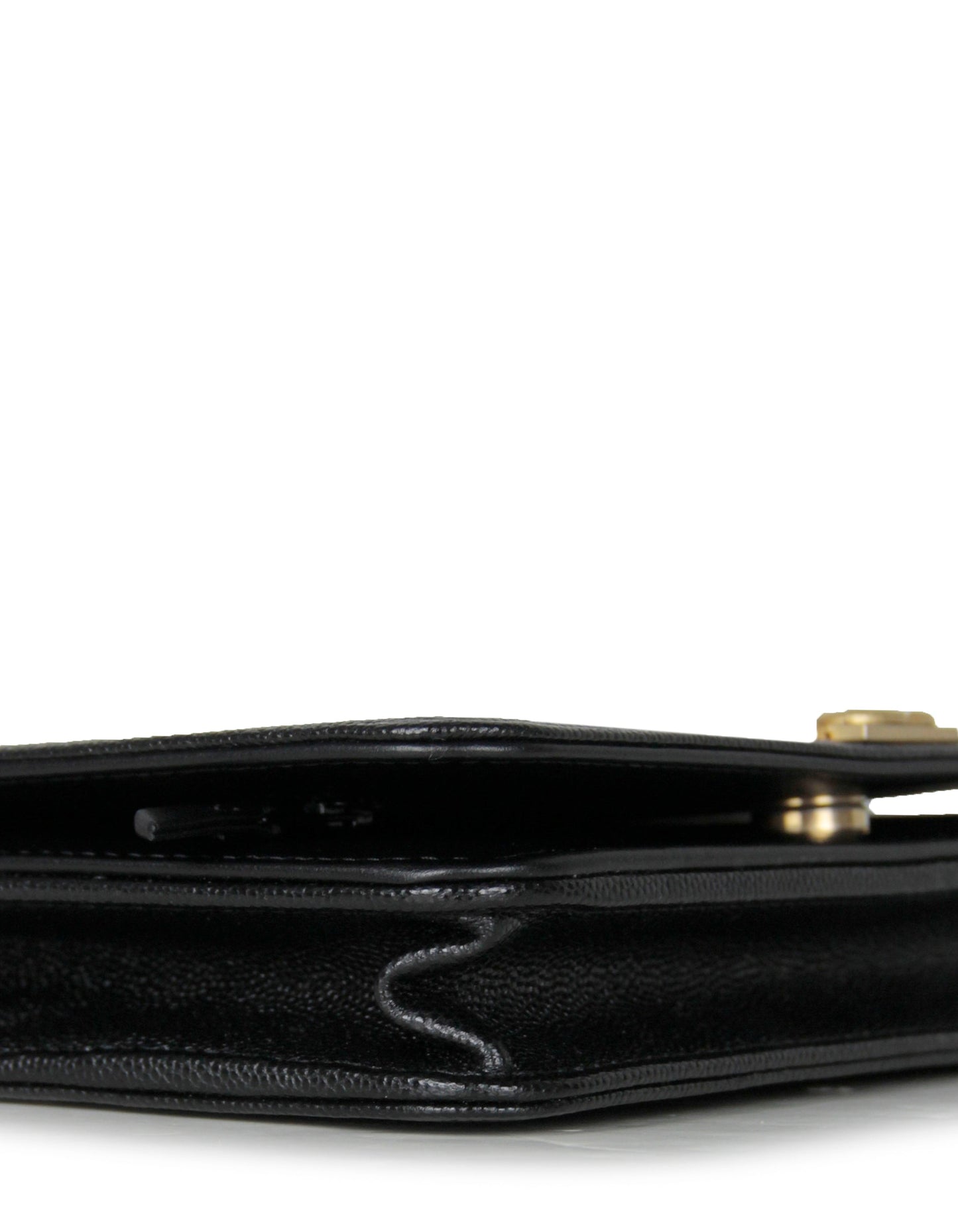 Chanel Black Caviar Boy Wallet on Chain WOC Crossbody Bag