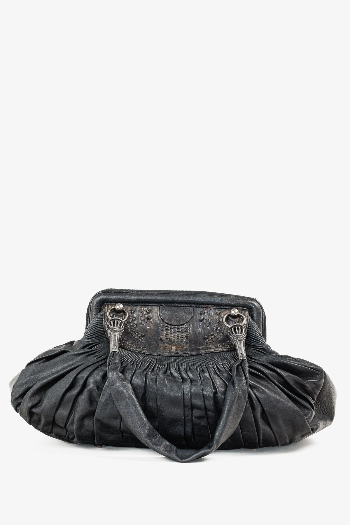 Dior AW/07 Le Plisse Black Large Zipped Frame Bag
