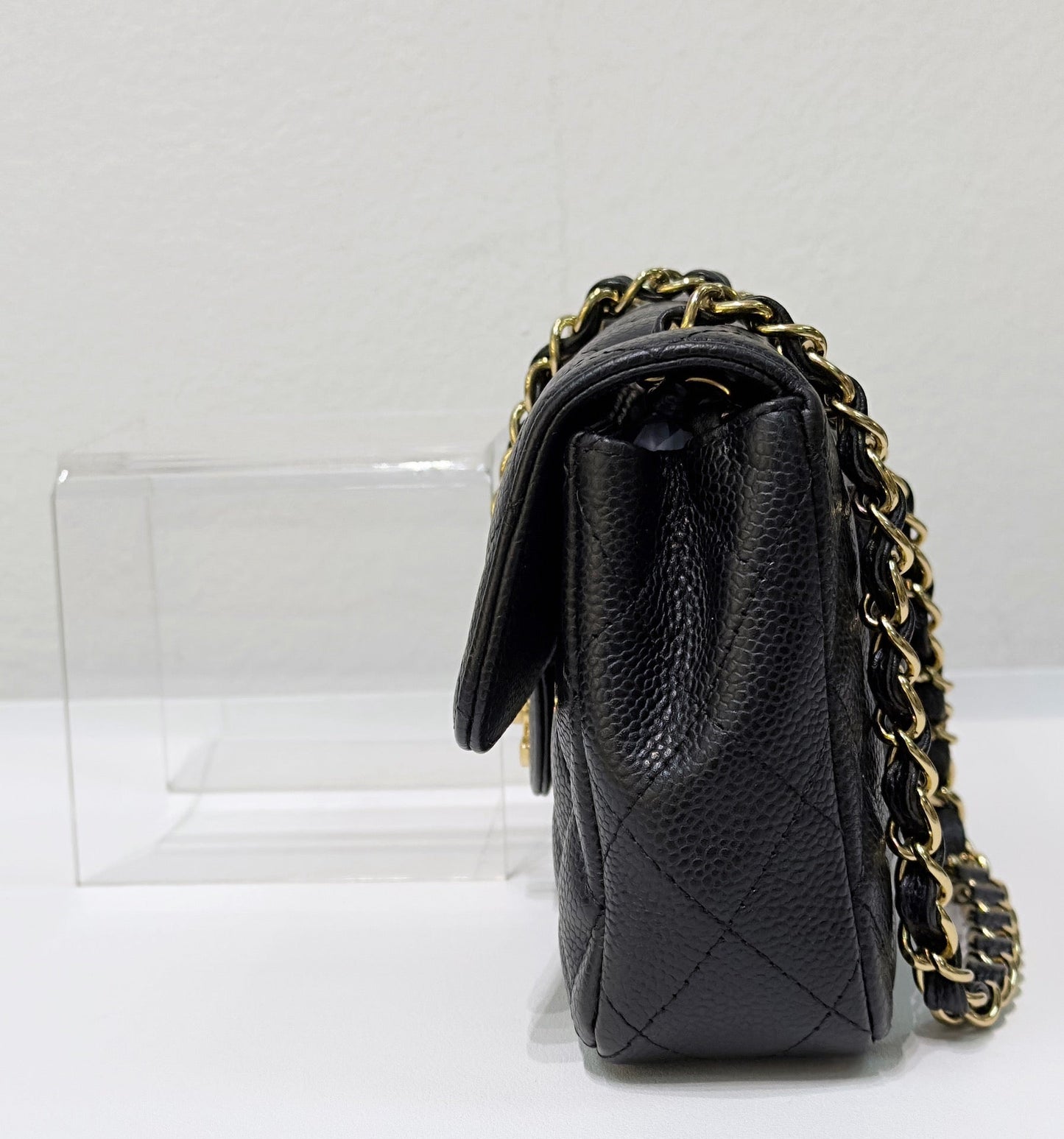 Chanel Caviar East West Flap Bag Black GHW holo 1304 db