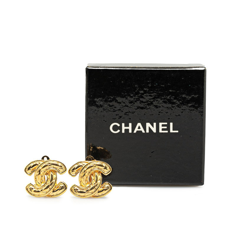 Chanel CC Clip On Earrings Metal Earrings in Good condition