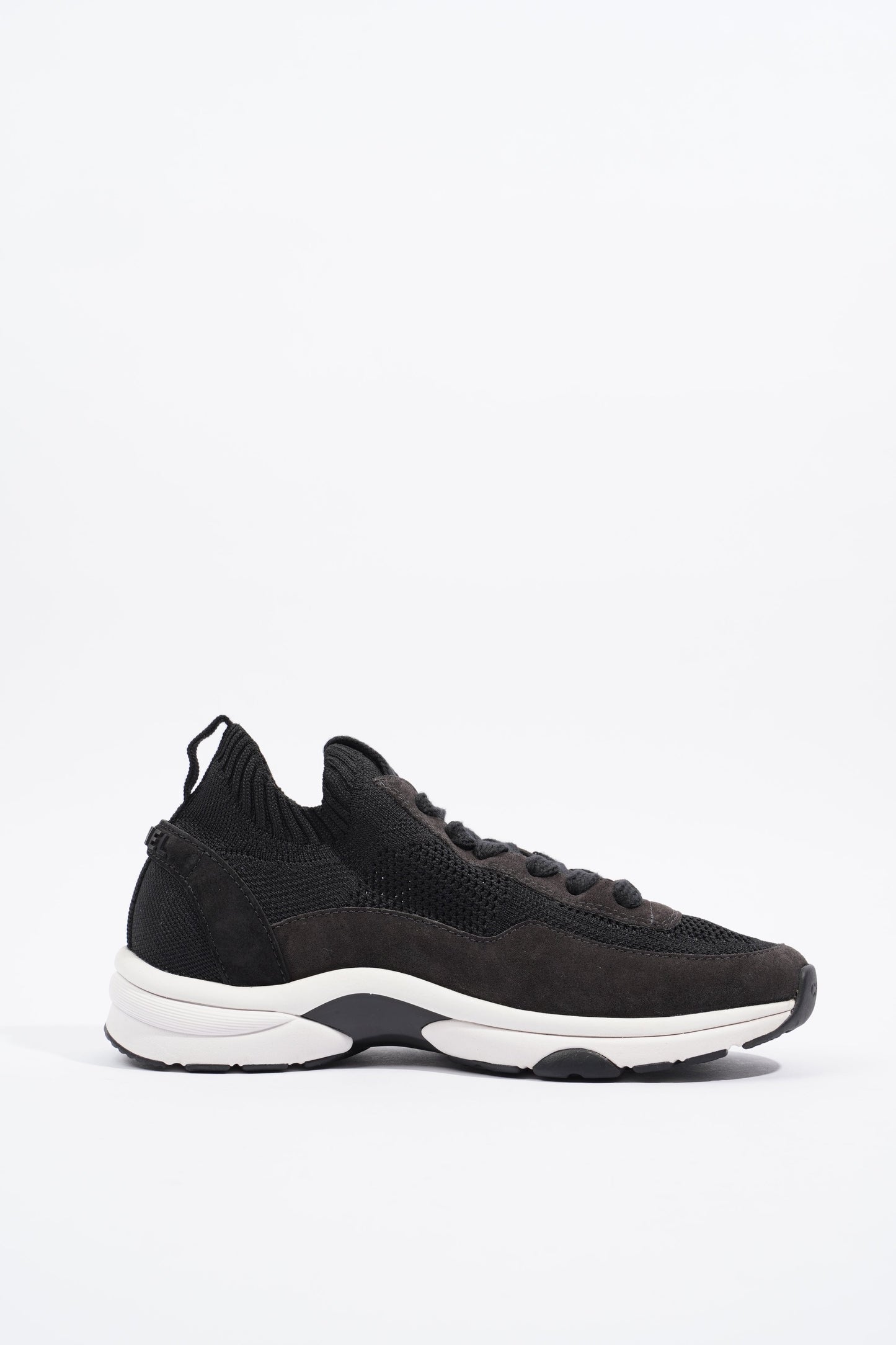 Chanel CC Knit Sneaker Black White EU 37 UK 4