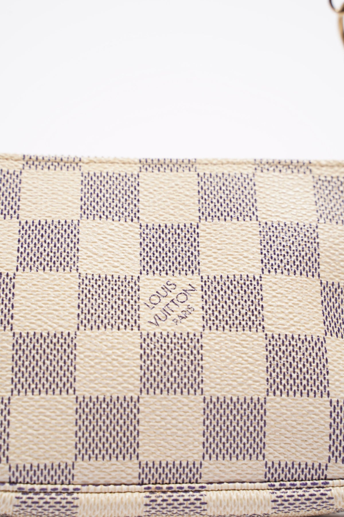 Louis Vuitton Womens Mini Pochette Damier Azur