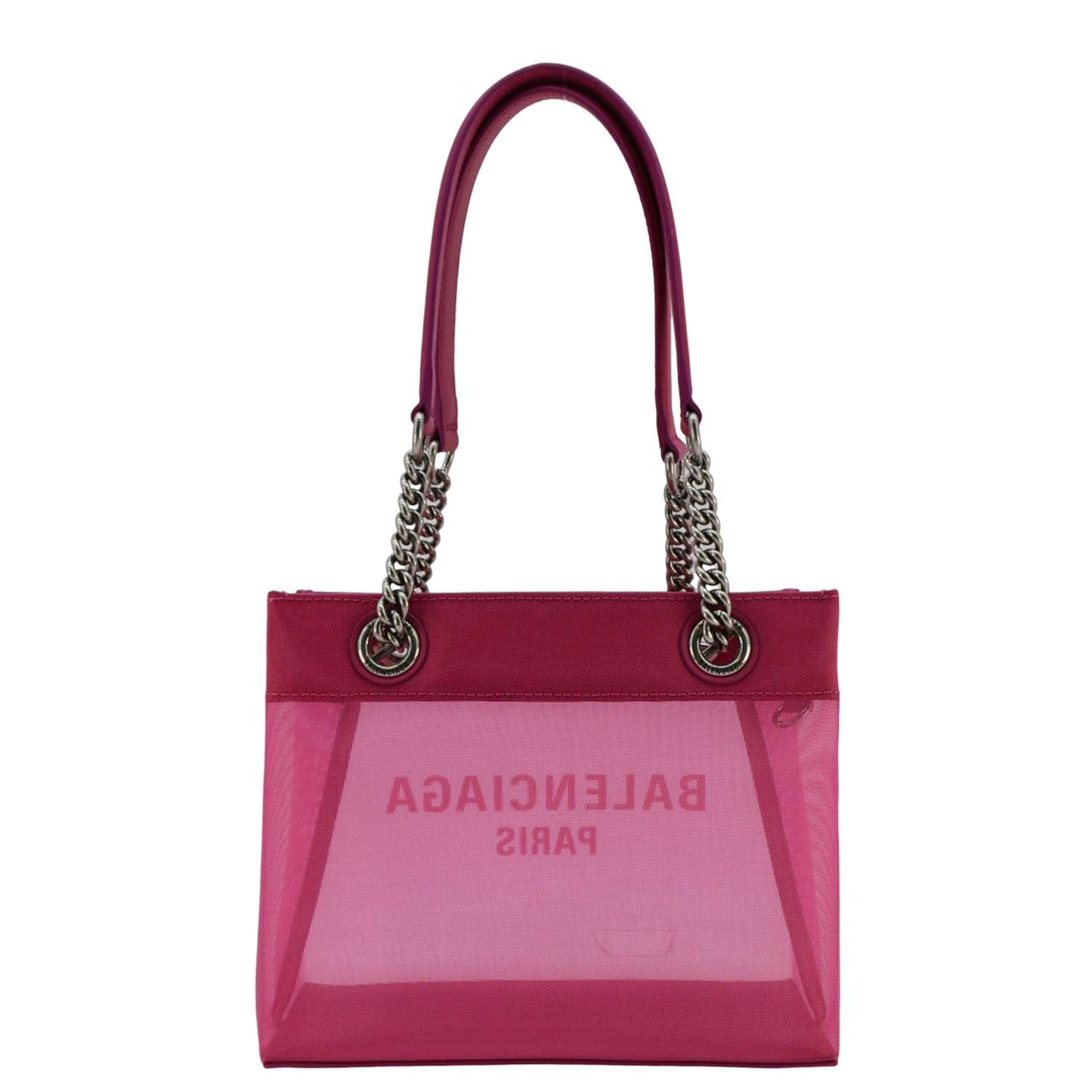 Balenciaga Duty Free Mesh Tote Bag Fuchsia