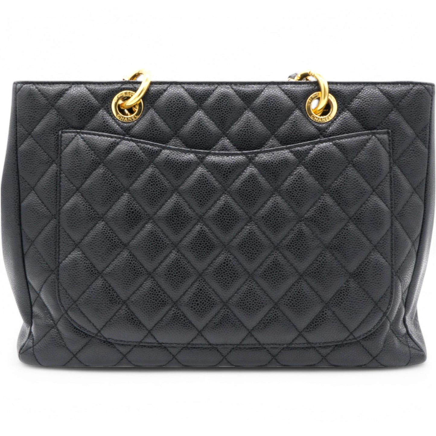 Caviar Quilted Grand Shopping Tote GST Black