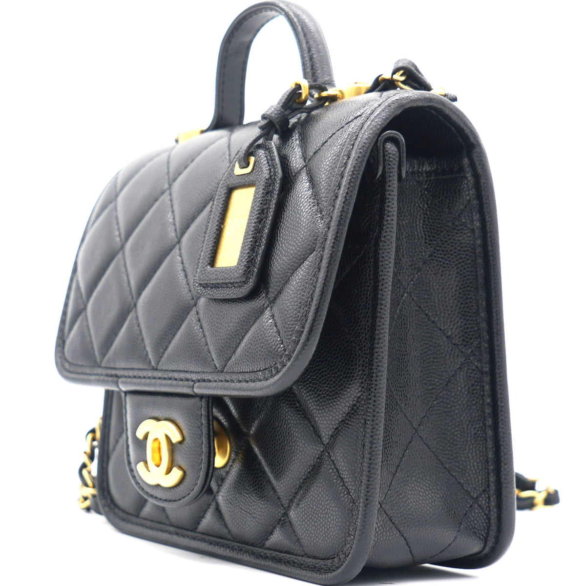 Caviar Black 22k Handle Bag